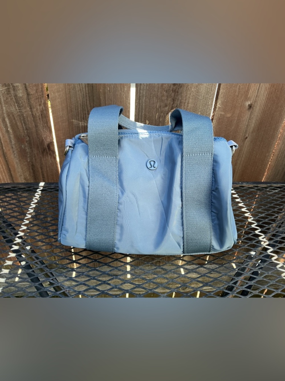 lululemon athletica mini barrel duffel bag violet